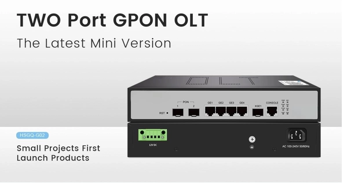 Alta Capacidad 2 Puerto GPON OLT con Enlaces ascendentes duales: ideal para implementaciones FTTH第1张