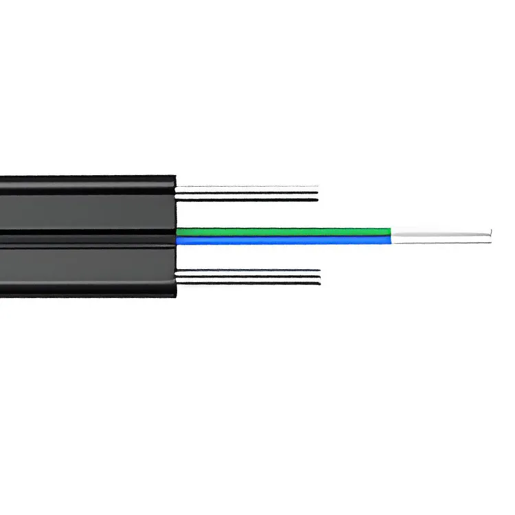 Câble de chute FTTH de type arc GJXH avec fibre 1 ou 2 cœurs